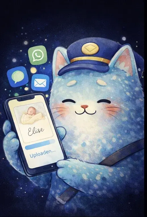 Geboortekaartje uploaden